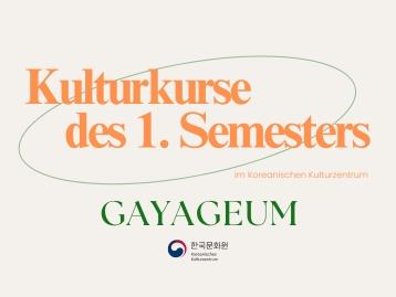 Gayageum-Kurse im Koreanischen Kulturzentrum (1. Semester 2026)
