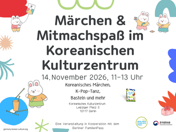  Märchen &amp; Mitmachspaß im Koreanischen Kulturzentrum - Ein Programm rund um Korea für die ganze Familie